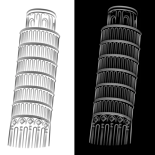Torre inclinada de pisa — Archivo Imágenes Vectoriales