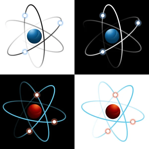 Atom-Symbol gesetzt — Stockvektor