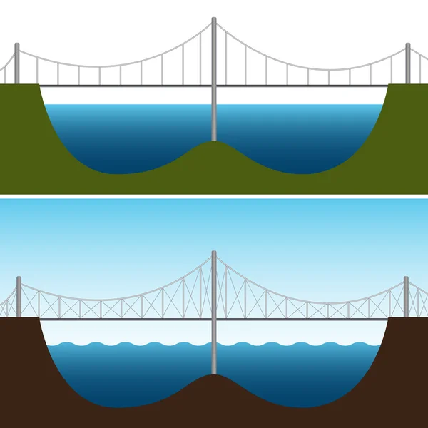 Γέφυρα γράφημα — Διανυσματικό Αρχείο