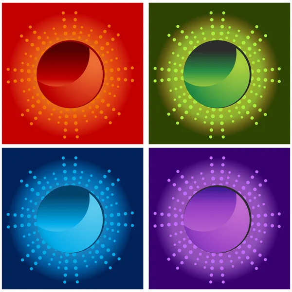 Icônes d'énergie solaire demi-tonalité — Image vectorielle