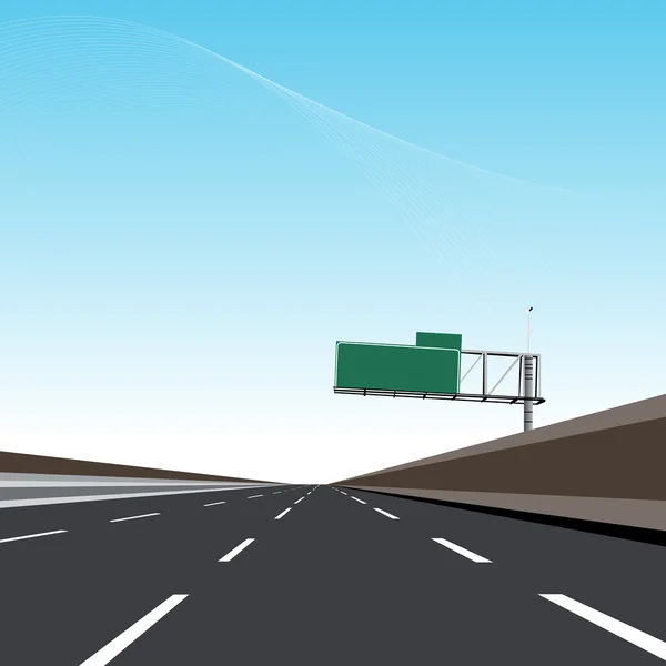 Autoroute vide — Image vectorielle