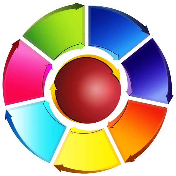 Richtungspfeil-Diagramm — Stockvektor