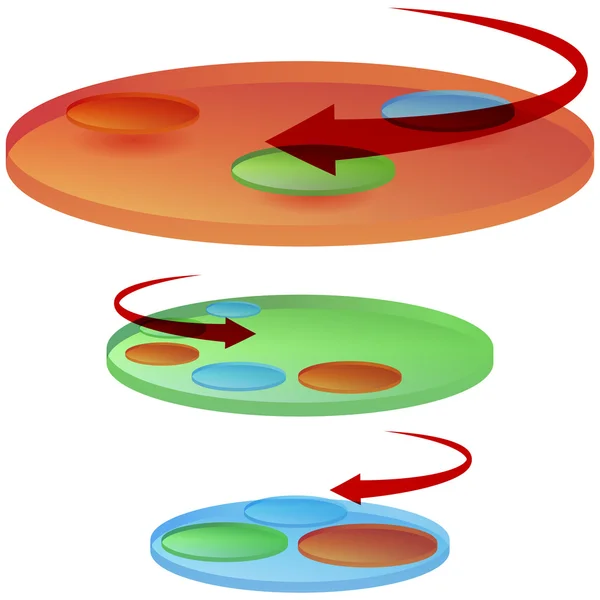 Gráfico de disco rotativo — Vetor de Stock