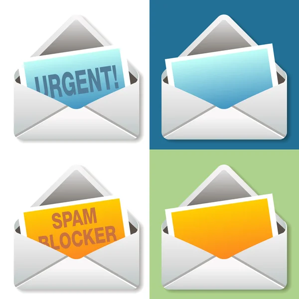 E-Mail-Icon-Nachricht gesetzt — Stockvektor