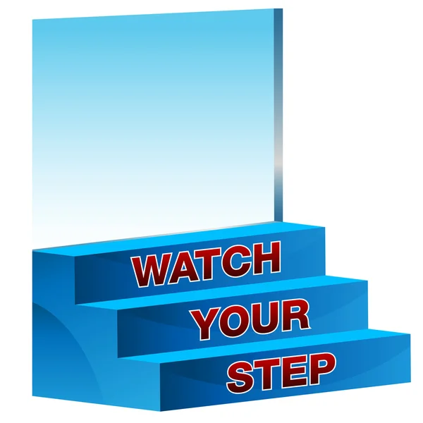 Beobachten Sie Ihr Schritt-Symbol — Stockvektor