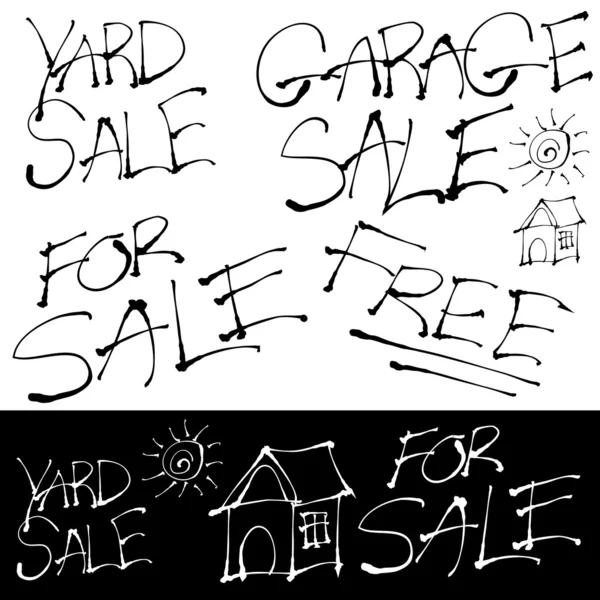 Grunge Sales Signs Set — Stock Vector