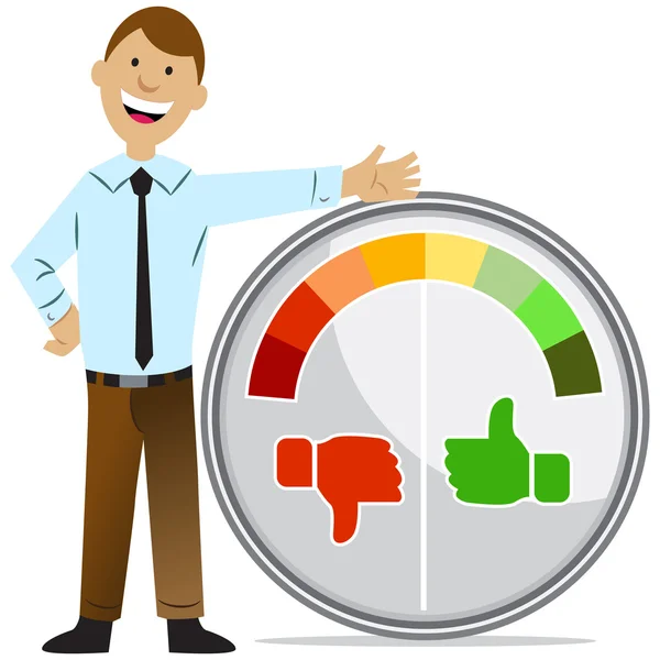 Rating Meter Man — Stock Vector