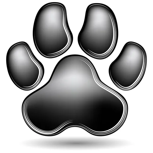 Scratchboard Paw Print — Stock Vector