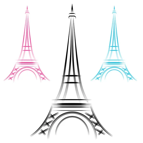 Torre Eiffel abstracta — Vector de stock