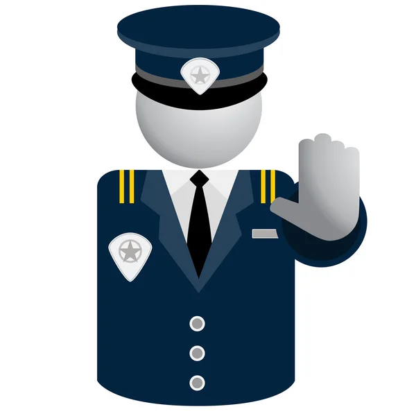 Politie beveiligingspictogram — Stockvector