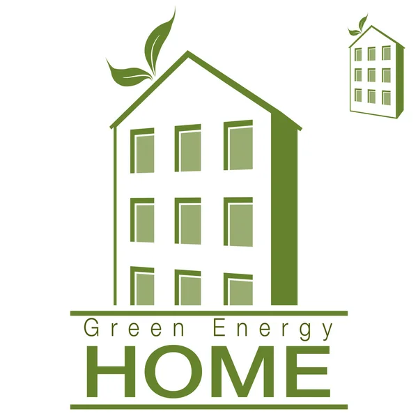 Apartamento Energia Verde Home —  Vetores de Stock