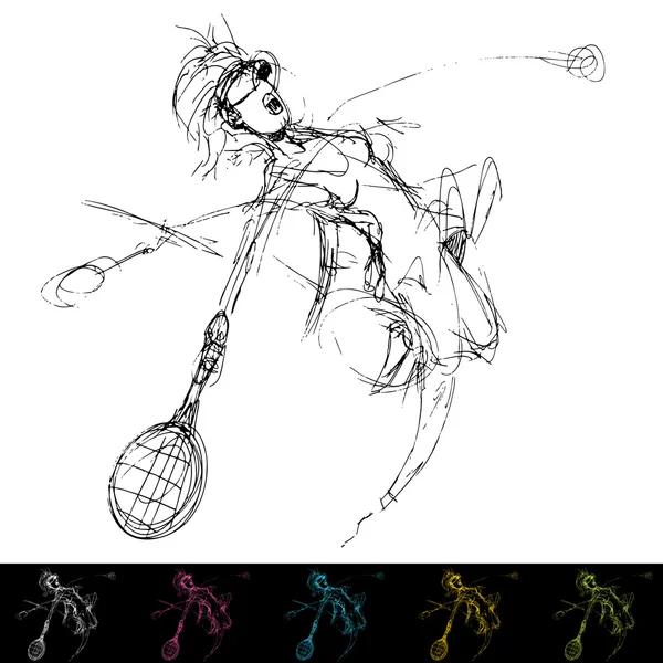 Tennis serve — Stockvector