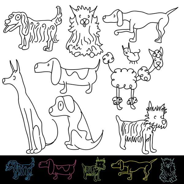 Dog Breeds — Stock Vector