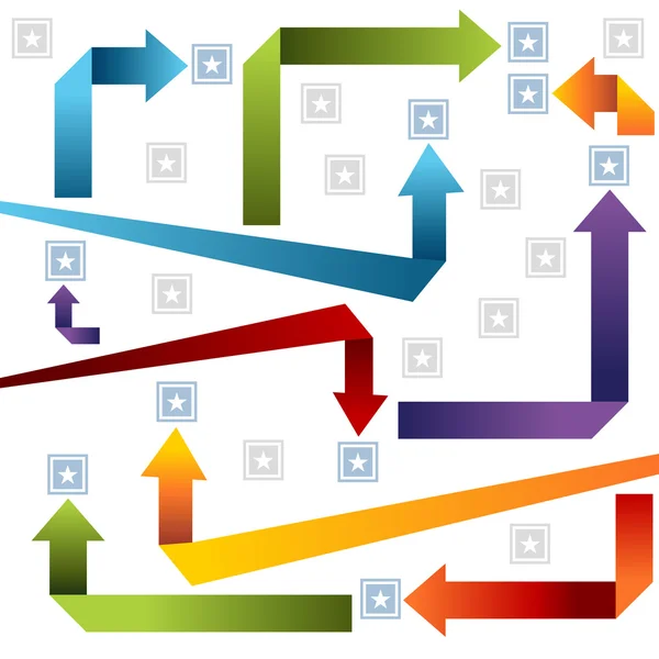 Gráfico de estilo de seta — Vetor de Stock