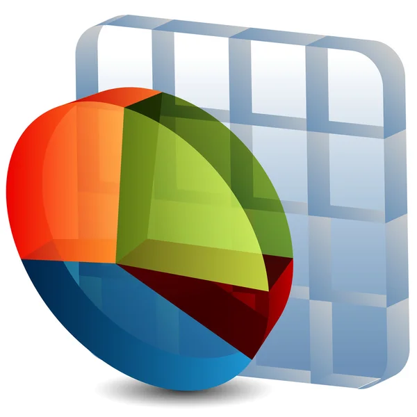 Gráfico de pastel Cuadrícula — Archivo Imágenes Vectoriales
