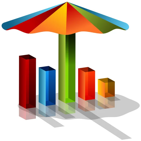 Umbrella Chart — Stock Vector