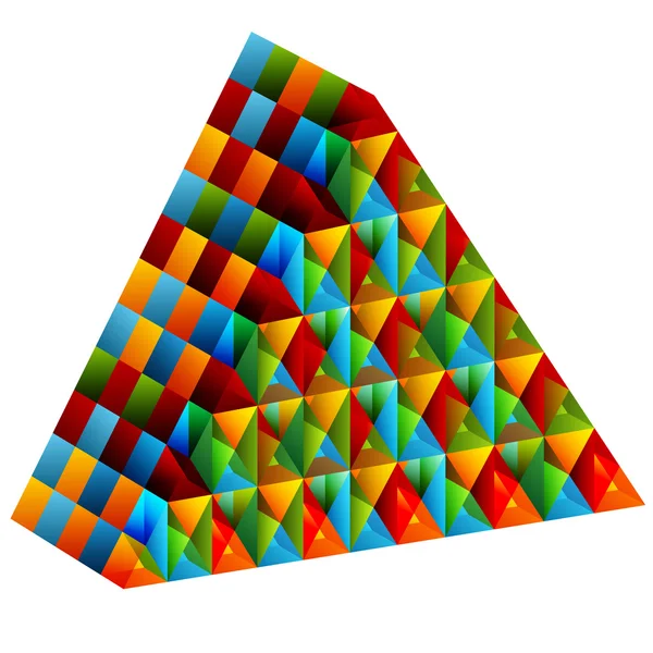 3D kolektif piramit — Stok Vektör