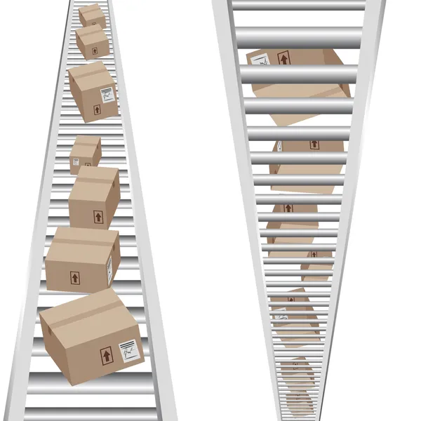 Cinta transportadora vertical 3d — Archivo Imágenes Vectoriales