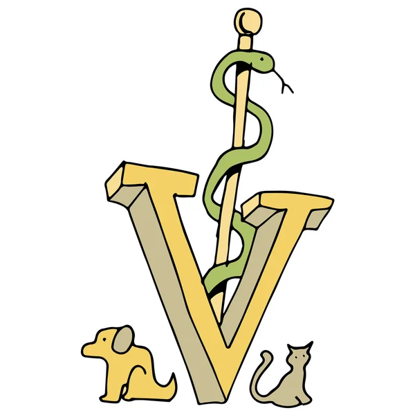 Símbolo veterinario — Vector de stock