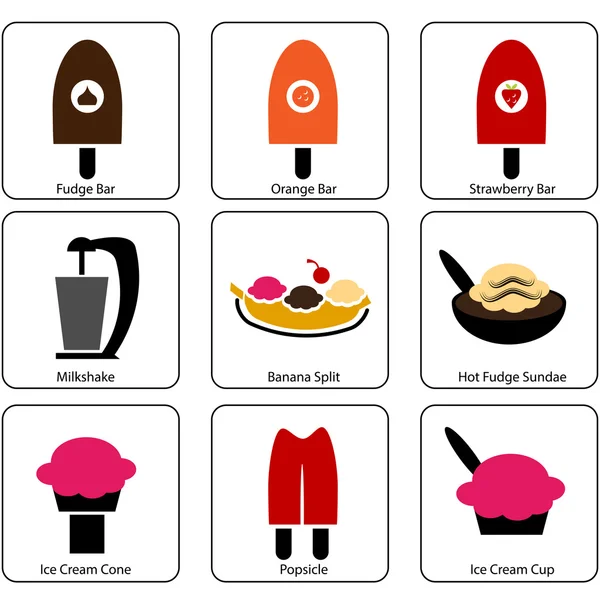 Ikon Es Krim Parlor Stok Ilustrasi 