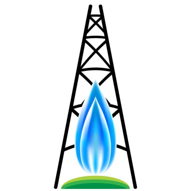 Natural Gas Fracking Icon clipart