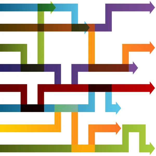 Pfeildiagramm für strategische Anpassungen — Stockvektor