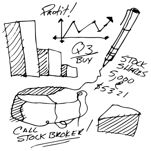 Stock Market Notes — Stock Vector