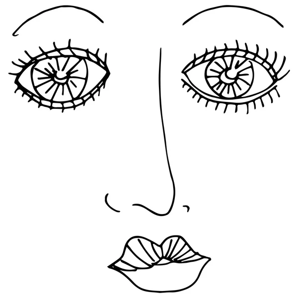 Mascara Yeux — Image vectorielle