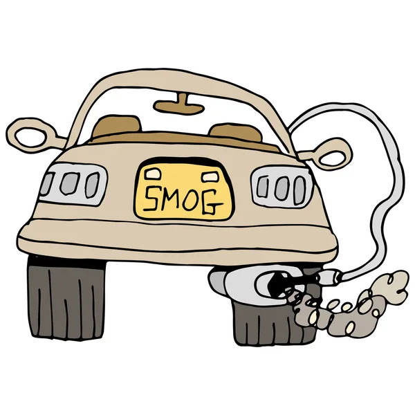 Control de humo del coche — Archivo Imágenes Vectoriales