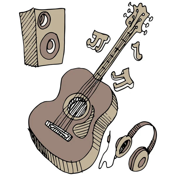 Guitarra — Vector de stock