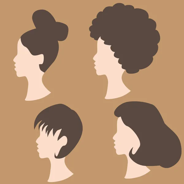 Wig Hairstyles — Stock Vector