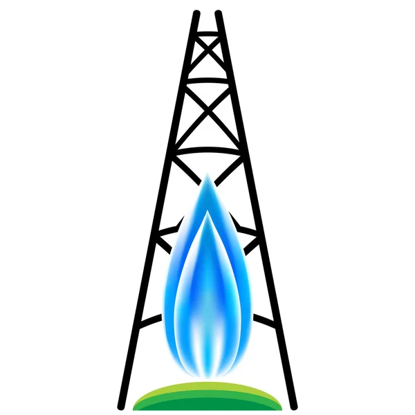 天然ガス fracking アイコン — ストックベクタ
