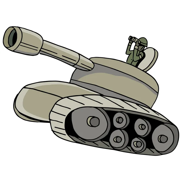 Tanque militar — Vector de stock