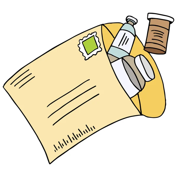 Mail παραγγείλετε το φάρμακο — Διανυσματικό Αρχείο