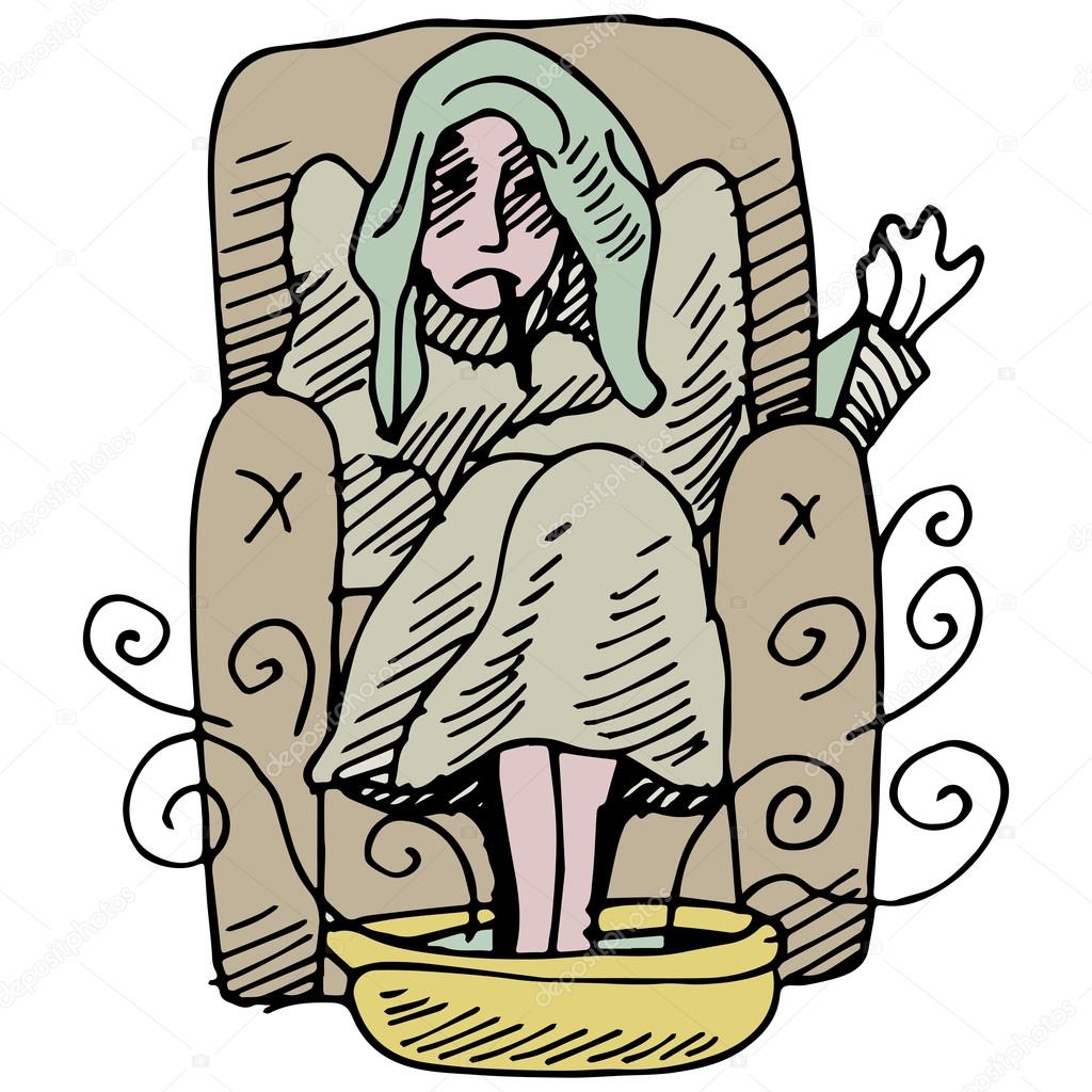 Imagen de una persona con frio