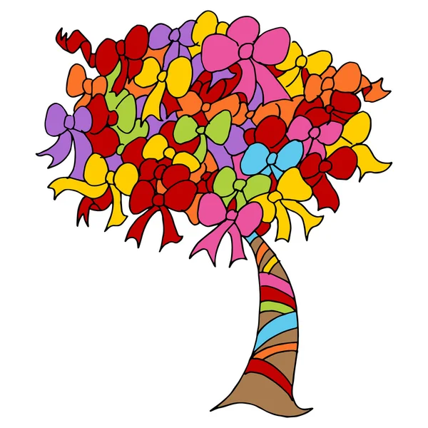 Árbol de cinta de caridad — Vector de stock