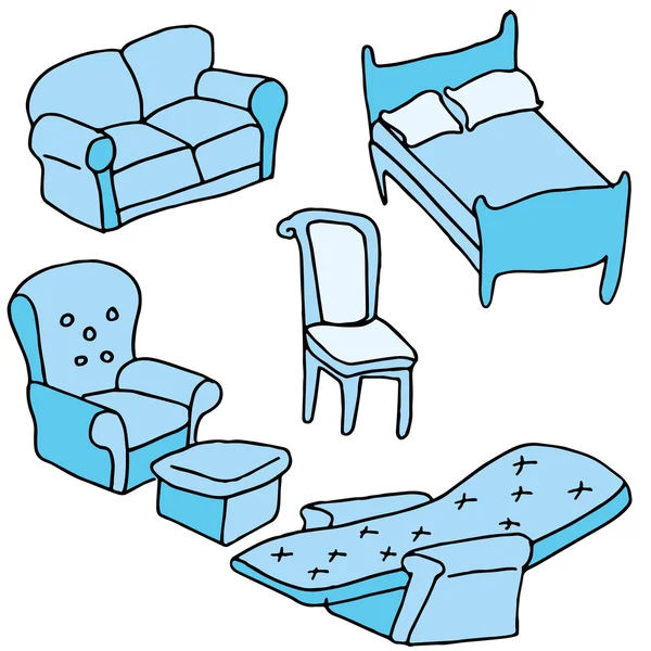 Set de mobilier — Vector de stoc