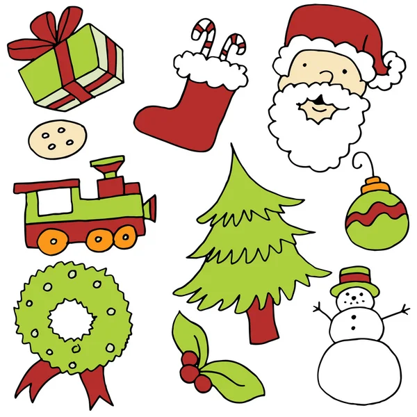 Christmas Item Set — Stock Vector