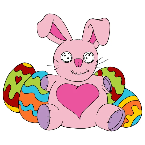 Giocattolo di coniglietto di Pasqua ripieno — Vettoriale Stock