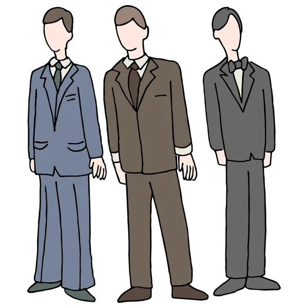 Uomini che indossano abiti formali — Vettoriale Stock