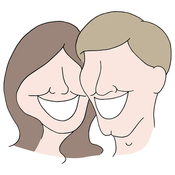 Pareja sonriente — Archivo Imágenes Vectoriales