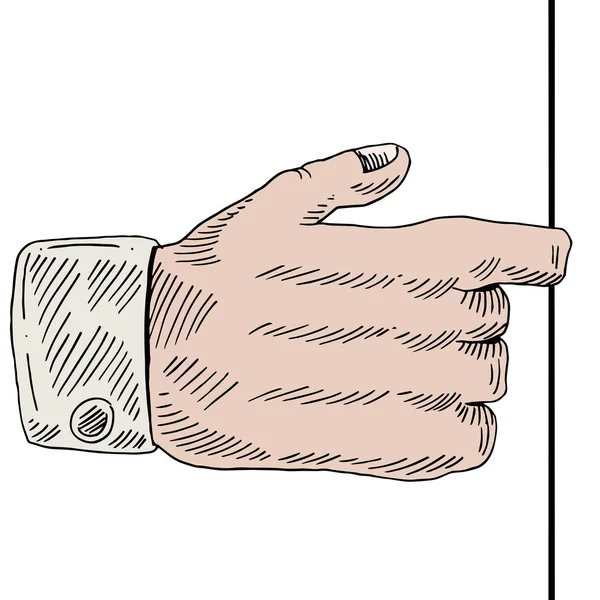 Puxe a mão do dedo — Vetor de Stock