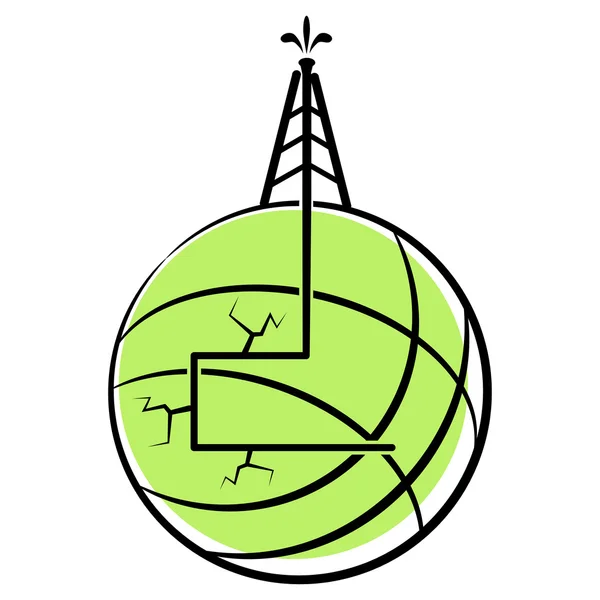 Fracking hidráulico — Archivo Imágenes Vectoriales