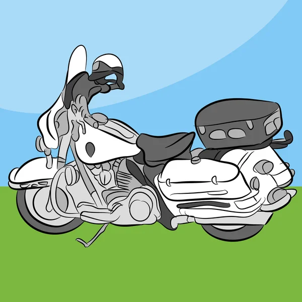 Policía motocicleta — Vector de stock