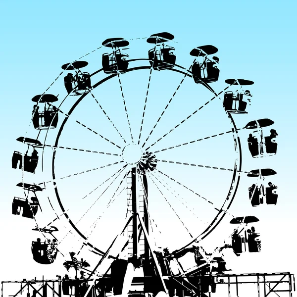 Grunge-Riesenrad — Stockvektor