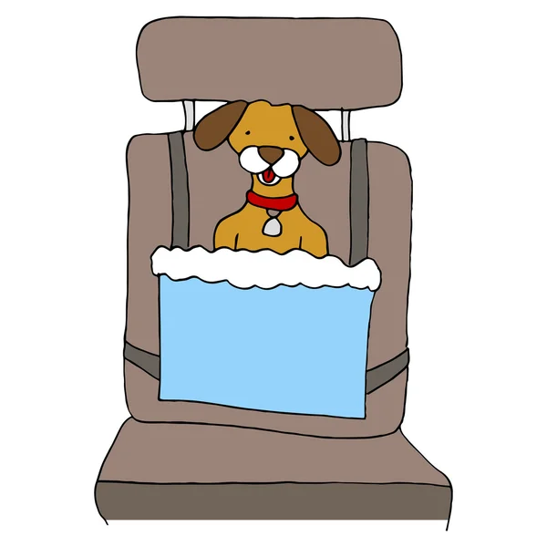 Assento de carro de cão — Vetor de Stock