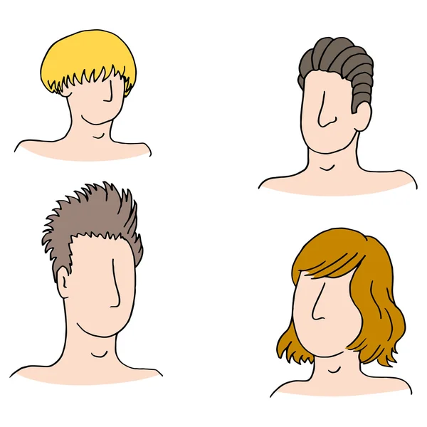Hombres Peinados — Archivo Imágenes Vectoriales