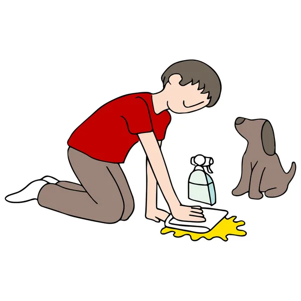 Cleaning Dog Mess — Stock Vector