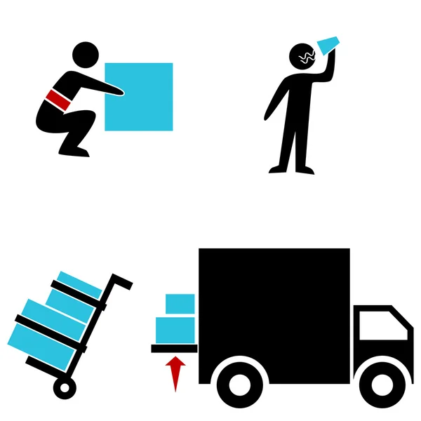 Warehouse Icons — Stock Vector