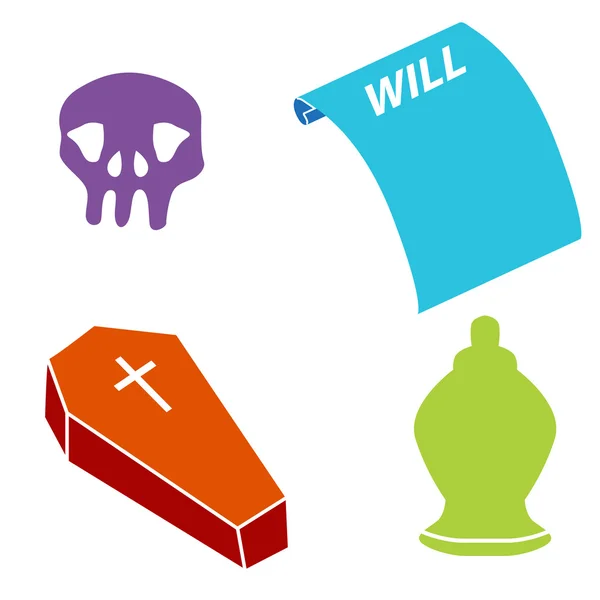 Death Icons — Stock Vector